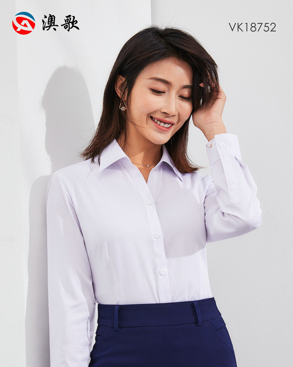 50支抗皺竹纖維-條紋女長袖