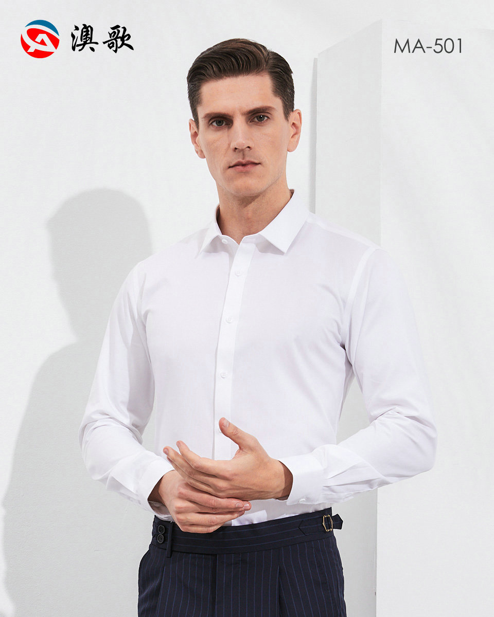 60棉免燙MA-501男長袖襯衫