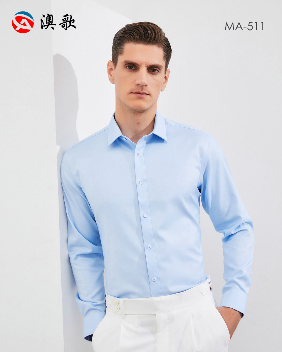 60棉免燙MA-501男長袖襯衫