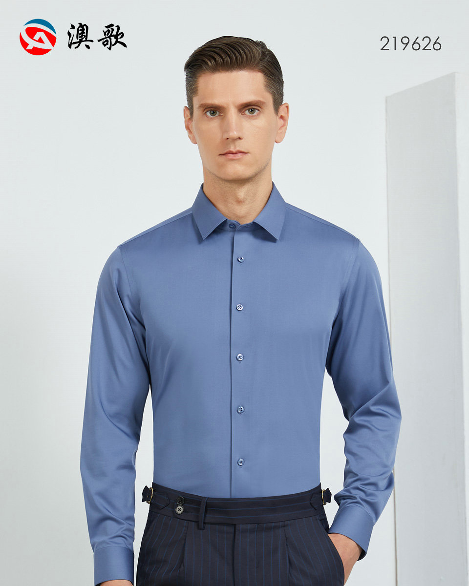 80S抗皺竹纖維-男士長袖