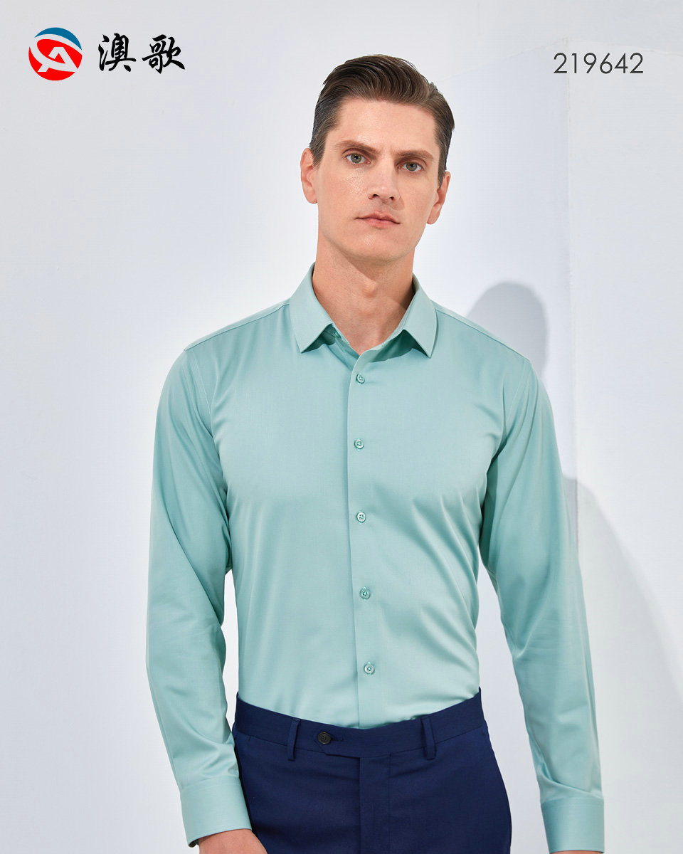 80S抗皺竹纖維-男士長袖