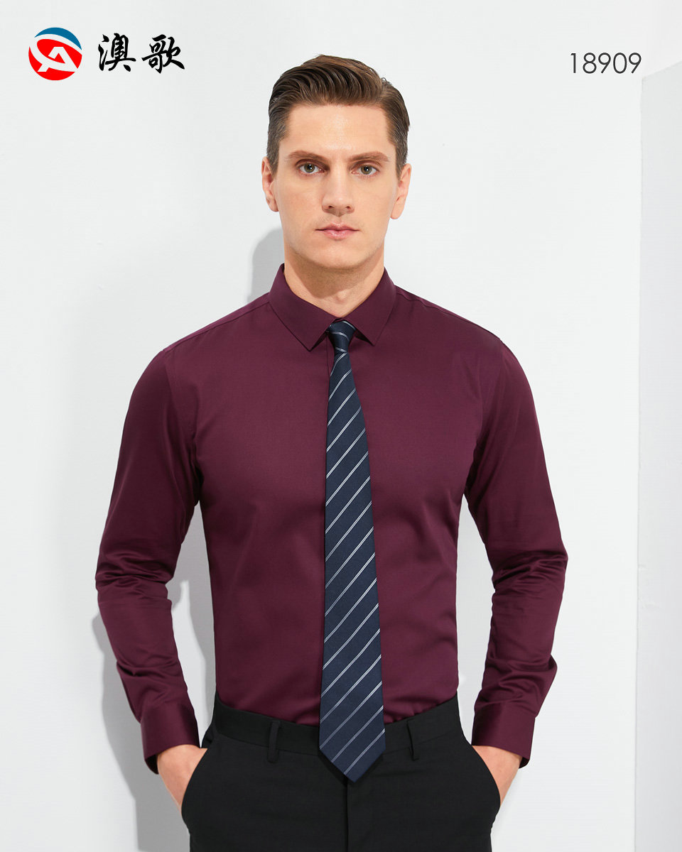 全棉100支雙液氨免燙-男長袖