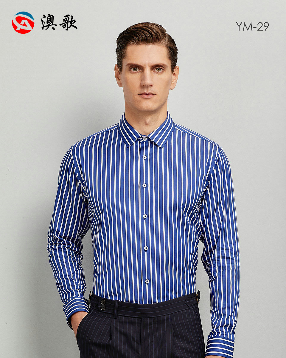 全棉100支雙液氨免燙-男長袖