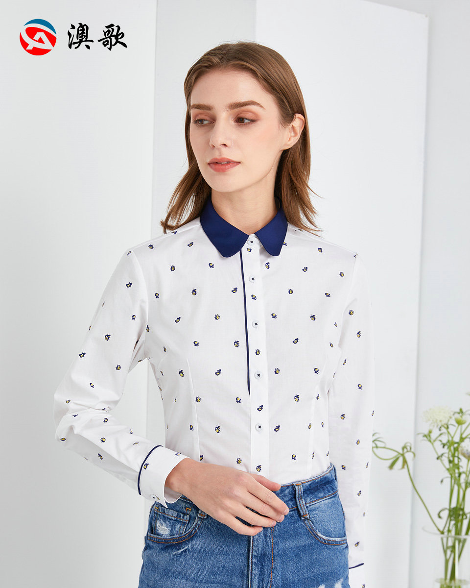 女士定制襯衫-印花