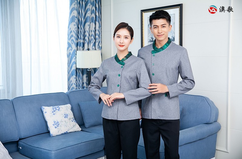 AG B 撞色保潔服      可定制logo   保潔服定制一站式訂購平臺