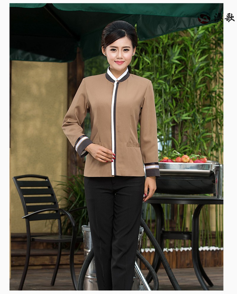 AG B-112保潔服 長袖修身保潔服適用于酒店、物業、飯店 
