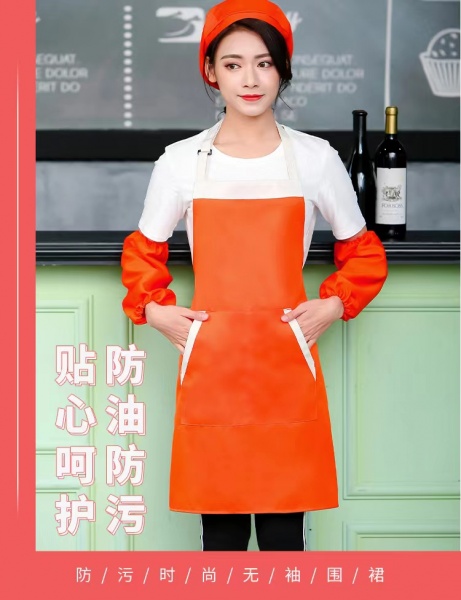 AG W 上海食品公司圍裙定制 袖套  帽子  圍裙套裝 防水防油污 AG W 上海食品公司圍裙定制 袖套  帽子  圍裙套裝 防水防油污