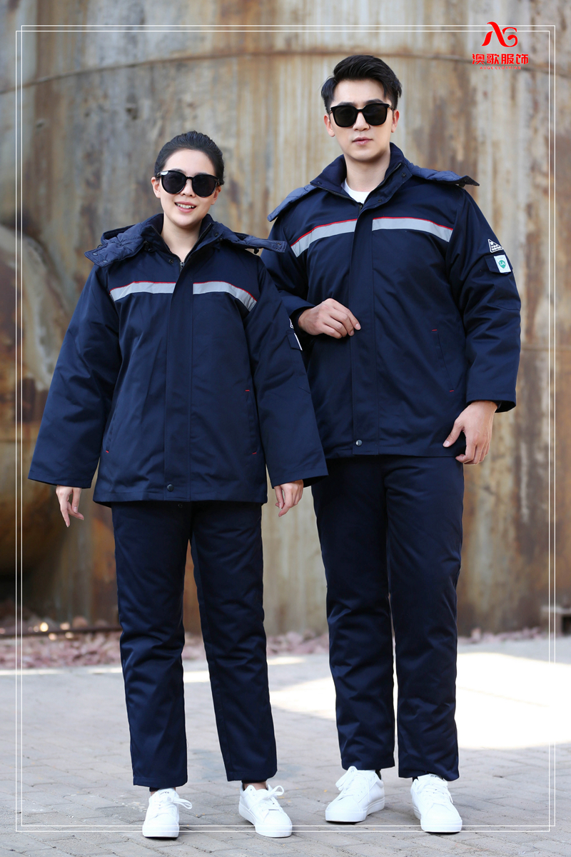 \TN71斜插兜防靜電反光條加厚防寒服