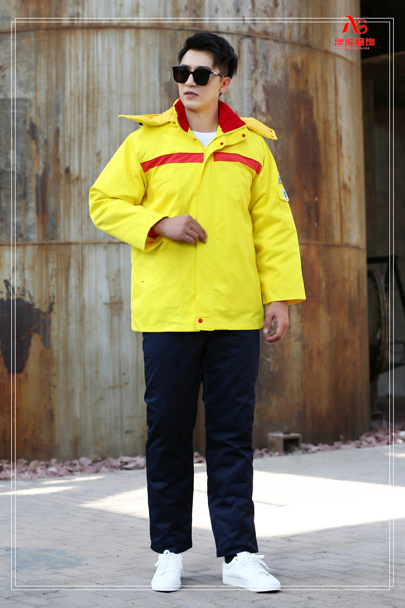 \TN71斜插兜防靜電反光條加厚防寒服