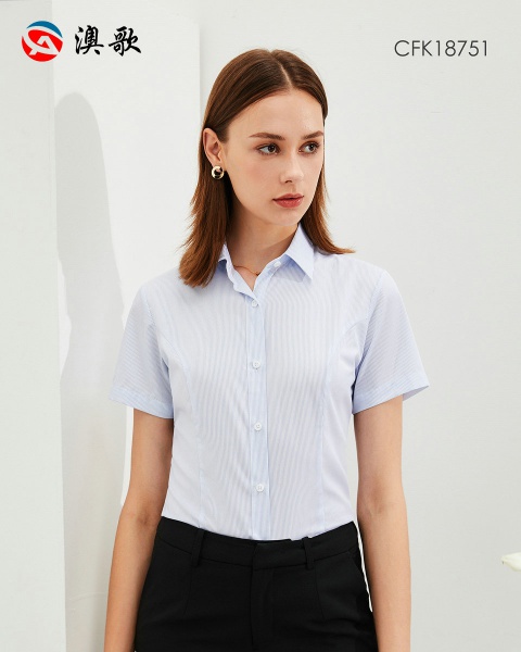 50支抗皺竹纖維-條紋女短袖 50支抗皺竹纖維-條紋女短袖