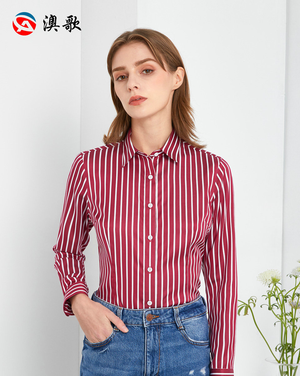女士定制襯衫-條紋