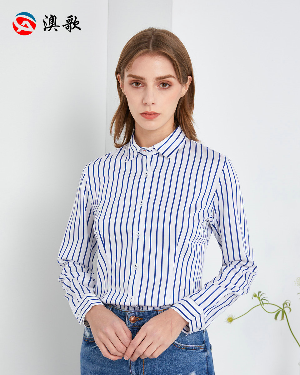 女士定制襯衫-條紋