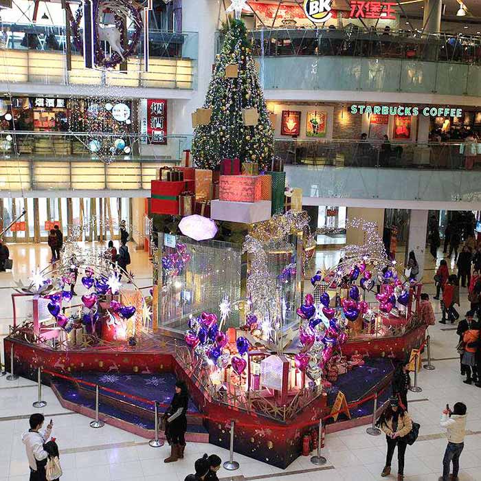 圣诞节中庭装饰