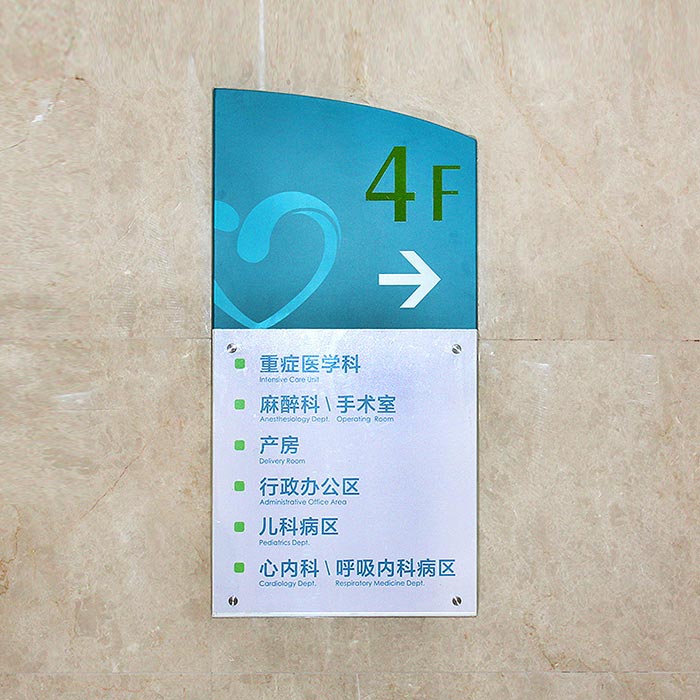 医院电梯口导视
