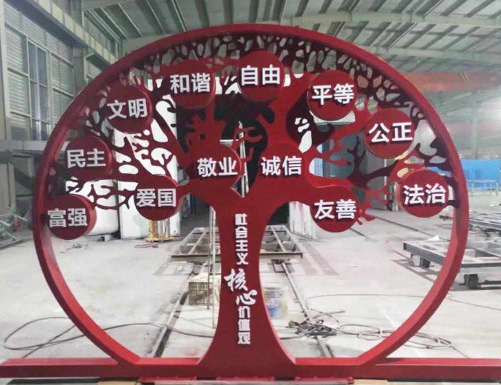 核心价值观标识牌