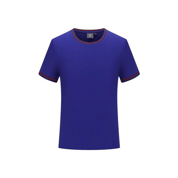 208#間色時尚潮牌圓領T恤-彩藍