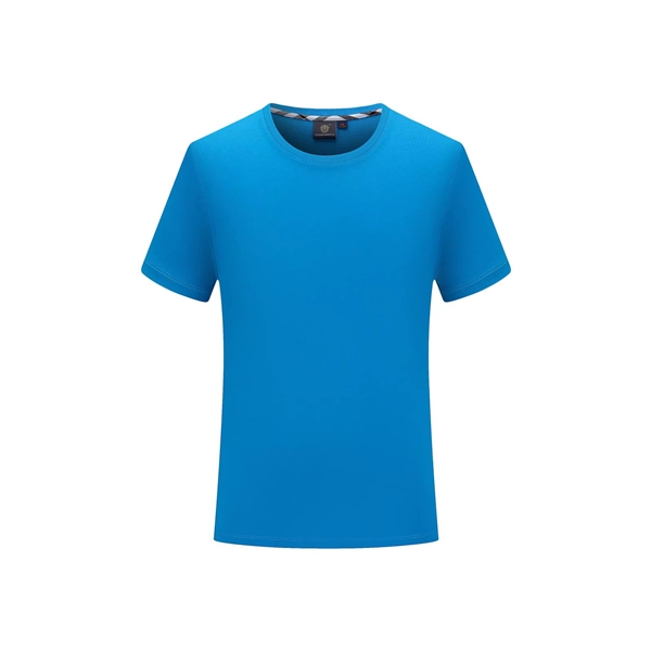 207#洗水棉T恤-孔藍