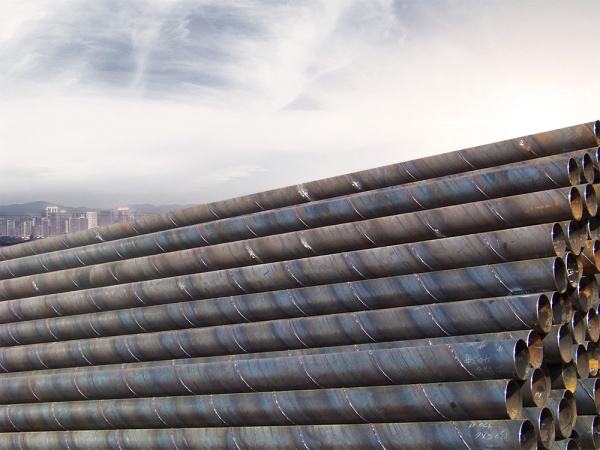 Double-sided submerged arc spiral steel pipe