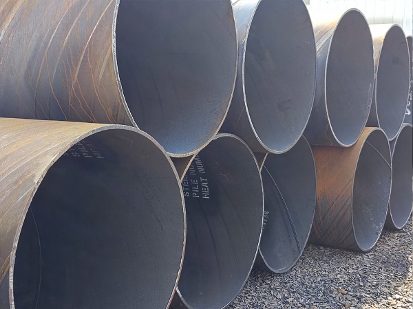Double-sided submerged arc spiral steel pipe