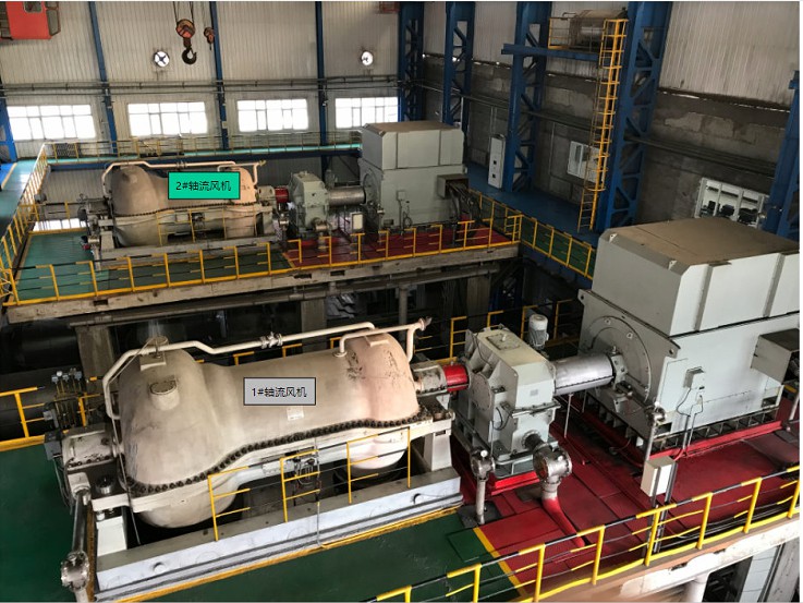 西宁特钢高炉鼓风机站轴流风机在线监测系统