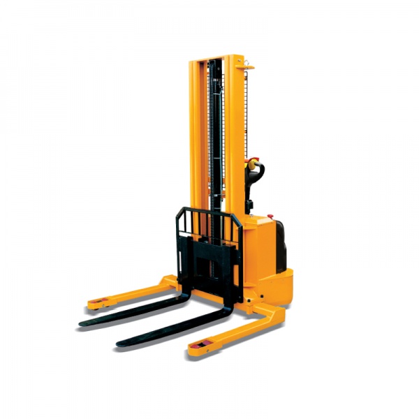 Full electric stacker with wide Outrigger MG-E