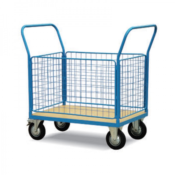 Wooden trolley with guardrail AL-J