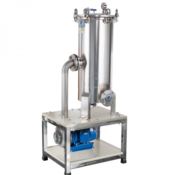 不锈钢过滤机一体成型压铸不锈钢把手安全牢固化学药液过滤机