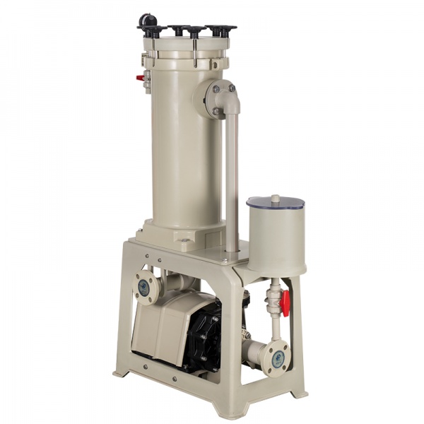 化学药液过滤机 MK-2006 无金属扣环法兰与桶身一 体成型过滤机