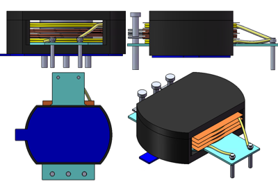 SMD bobbin transformer