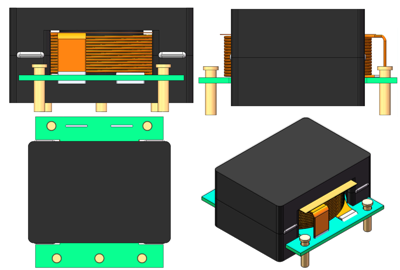 SMD bobbin transformer