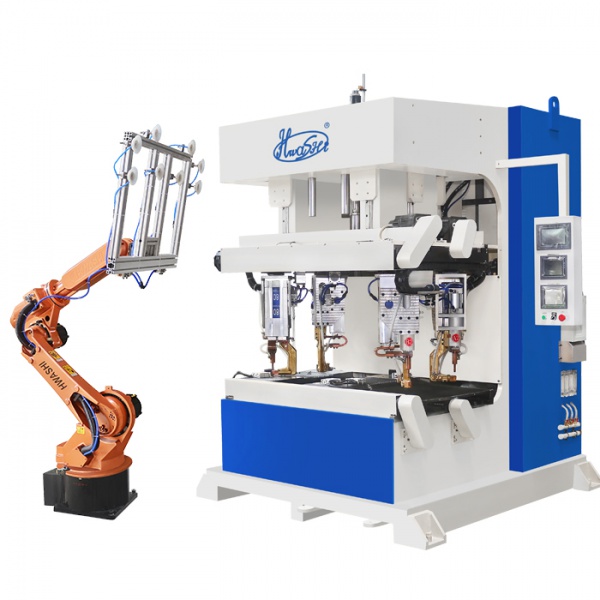 搭配焊机事情机械人上下料