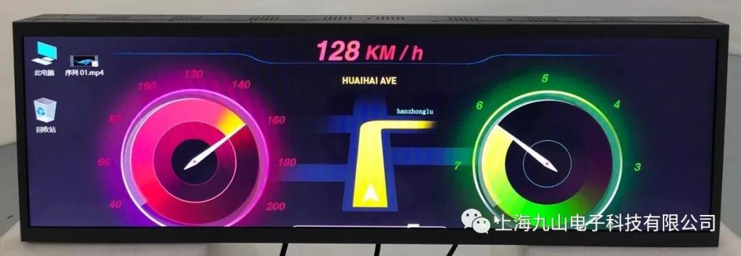 42 inch double-sided screen applicated in a chain store shelves advertising machine