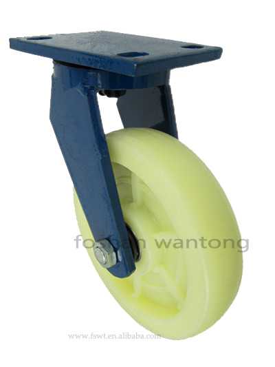 藍（lán）架超（chāo）重型尼龍輪萬（wàn）向輪、固定腳輪（支架8mm）