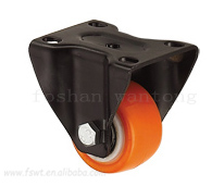 聚（jù）氨酯PU金屬（shǔ）支架雙軸承小（xiǎo）金剛固定（定向）腳輪