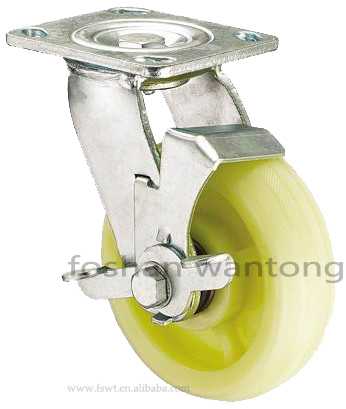 重型尼龍花（huā）紋邊刹腳（jiǎo）輪（支架6、5.2、3.5/mm）