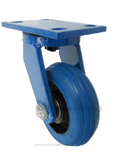 A型蓝架弹力胶脚轮万向轮(支架规格10mm、8mm)