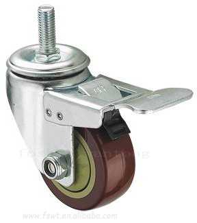 棗紅單軸旋轉刹製(全刹腳輪）