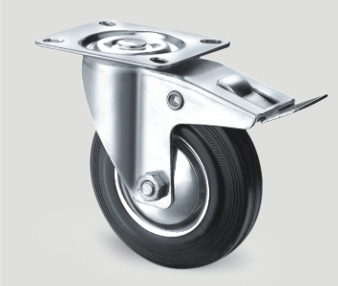 工业脚轮万向轮带刹车