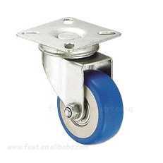 白芯（xīn）藍麵雙軸PVC輪腳輪萬向輪