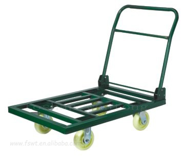 绿（lǜ）色全铁方管（guǎn）手推车、角铁车架