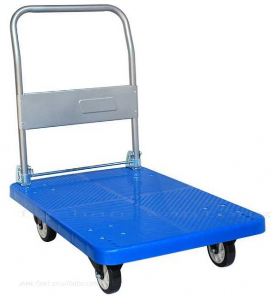 手推車廠家：平板車架；可折（shé）疊式手推平板車架