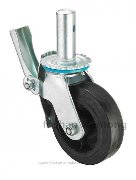 重型鷹架出口B型鐵芯橡膠腳輪（支（zhī）架6mm）