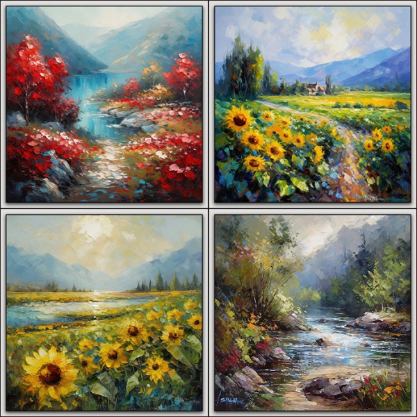 山水风景-画芯画册