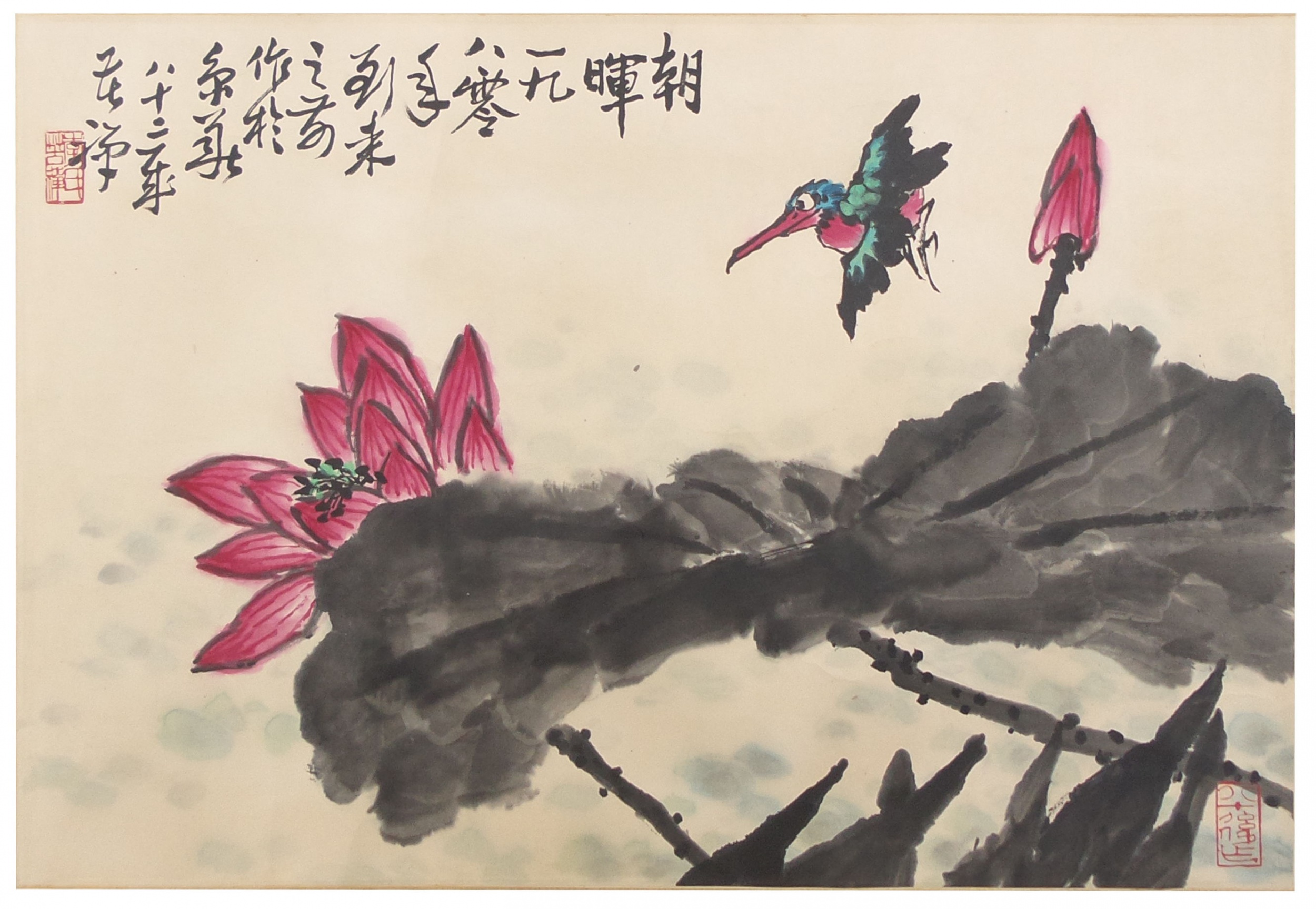 中国古美術・純手描き・四条屏・鹰画芯・国画・李苦禅印款・肉筆・宣紙・文房置物 中国古美術・純手描き・四条屏・鹰画芯・国画・李苦禅印款・肉筆
