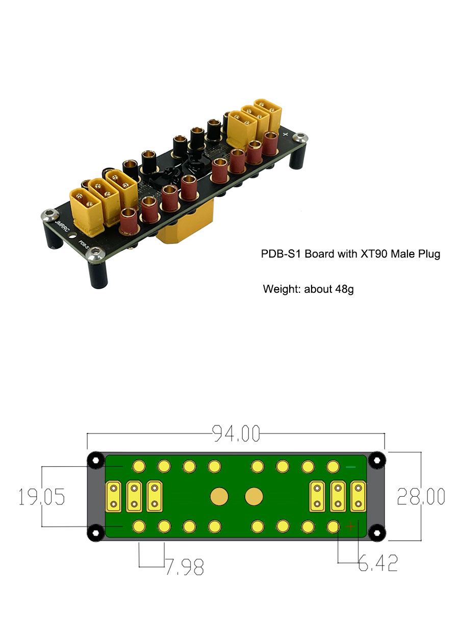 [˾ũ] 4F-PDB XT90 to XT30, 3.5mm  120A  й  1