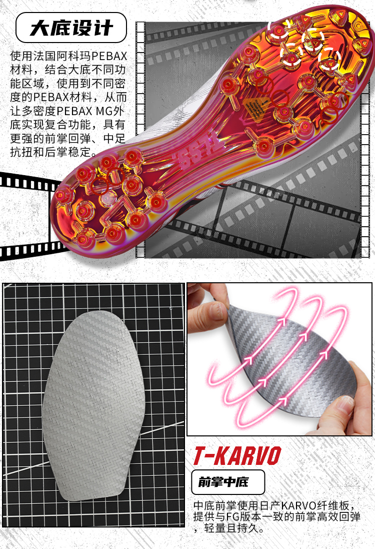 TLSS首映STRIKER.711超纤缓震MG短钉人草足球鞋