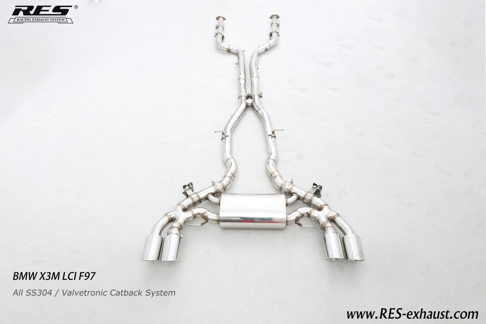 BMW X3M LCI F97 All SS304 / Valvetronic Catback System-Foshan Ke Yate ...