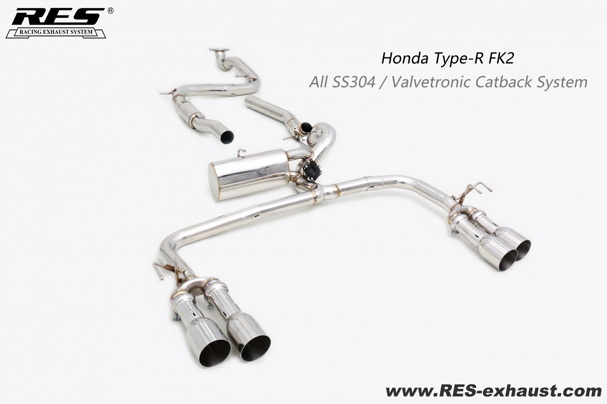 Honda Type-R FK2 All SS304 / Valvetronic Catback System-Foshan Ke Yate ...