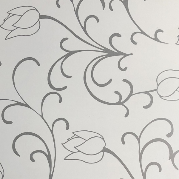 聚酯三塗鬆枝花（白底）