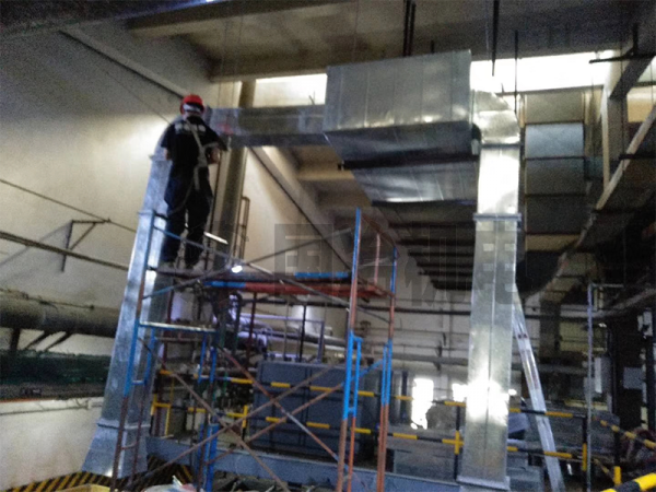 Ventilation duct installation project